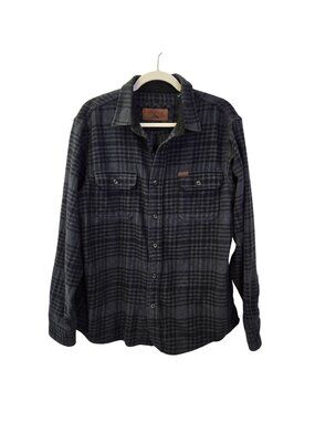 Orvis Plaid Flannel Heavier Weight Button Down Shacket Shirt Size Medium